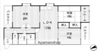 3LDKの間取り画像