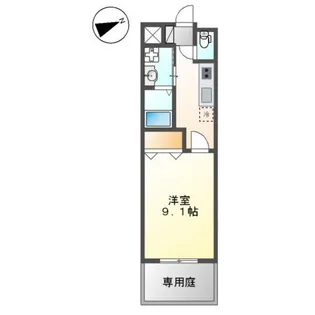 レジデンス恵美酒【1階】の間取り