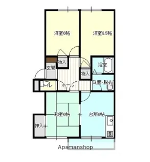 メナジュ夢M棟【102号室】の間取り