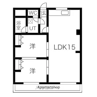 ハッピーコート三宅【302号室】の間取り