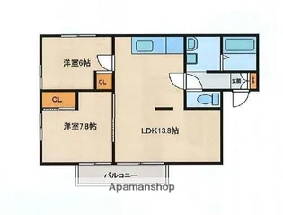 エイセイ勝原A【101号室】の間取り