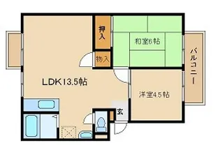 ハイツボヌール【203号室】の間取り