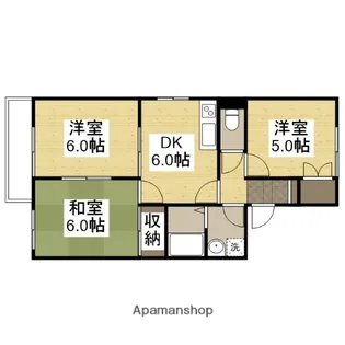 ヴァンベール A棟【202号室】の間取り