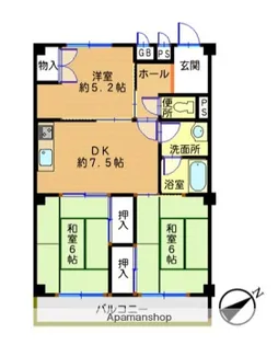 セントラル向陽台【302号室】の間取り