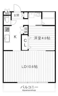 ベルフラワー嵐山【4階】の間取り