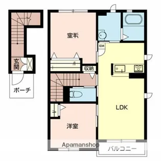 シャーメゾン荒川【202号室】の間取り