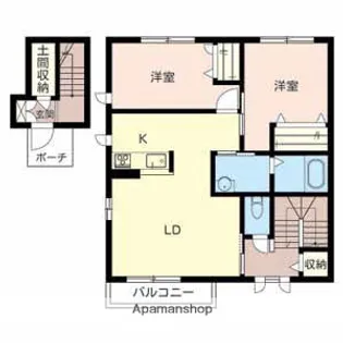 シャーメゾンリエート【2階】の間取り