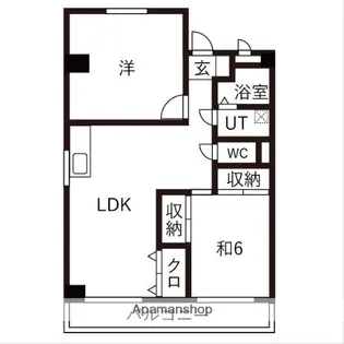 ハッピーコート駅南大路【501号室】の間取り