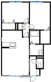 ぐりーんひまわり B【105号室】の間取り
