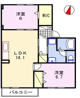 メゾンJUN【202号室号室】の間取り