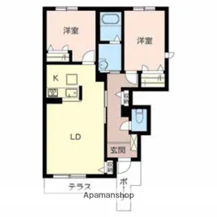 ソレイユ神田【1階】の間取り