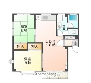 グリーンハイツ大谷【1階】の間取り