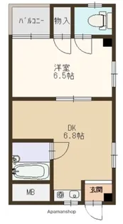 THE CITY砥堀【3階】の間取り