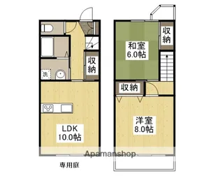 兵庫県姫路市飾磨区中島3丁目【テラスハウス】の間取り