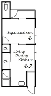 植木野ハウス A棟【5号室号室】の間取り