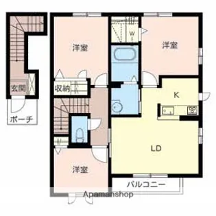 シャーメゾン南町ノ坪 D【2階】の間取り