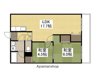 2LDKの間取り画像
