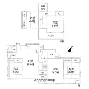 兵庫県姫路市新在家本町4丁目【一戸建】の間取り