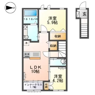 スプリングガーデン【2階】の間取り