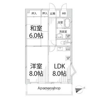 青山NKマンション【6階】の間取り