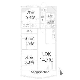 3LDKの間取り画像