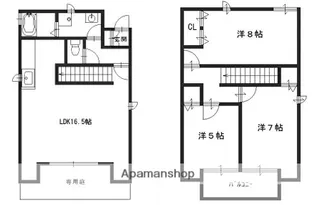 兵庫県姫路市田寺8丁目【一戸建】の間取り