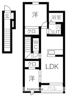 アイメゾンライブ【2階】の間取り
