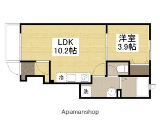 カプラン花田Ⅱ【101号室】の間取り