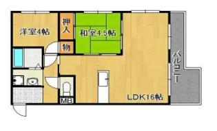 ルークレジデンス姫路Ⅱ【204号室】の間取り