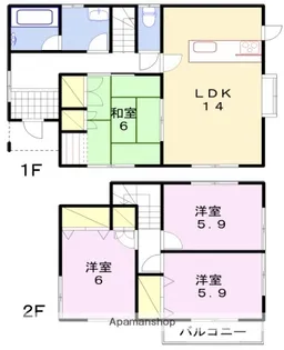 兵庫県姫路市継【一戸建】の間取り