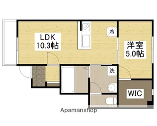AMUSE英賀保【102号室】の間取り
