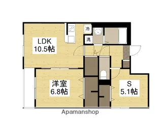 ラウレア元塩町【503号室】の間取り