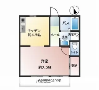サニーベル【102A号室】の間取り