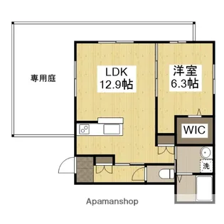 Well Court【102号室】の間取り