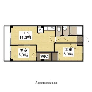 プロシード御立【205号室】の間取り