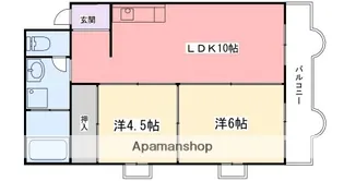 メゾン手柄【4-D号室】の間取り