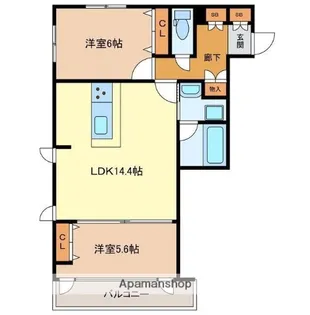 OA FLATⅠ【203号室】の間取り