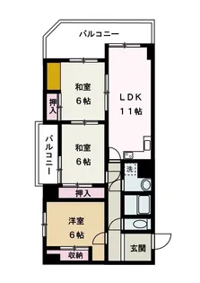 ブリージェ姫路【7階】の間取り