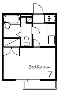 ジュネス白国【210号室号室】の間取り
