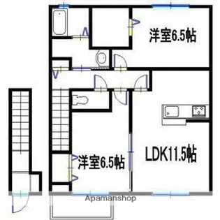 グランシャリオ島田 B【201号室】の間取り