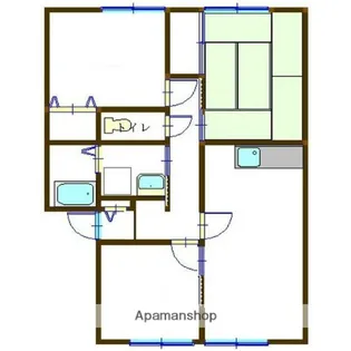 ボナール東川A【2階】の間取り