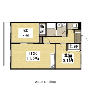コンフォール清水【105号室】の間取り