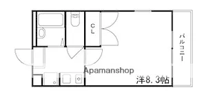 MISTRAL下手野【107号室】の間取り
