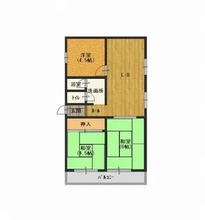 上月ハイツ【3-B号室】の間取り