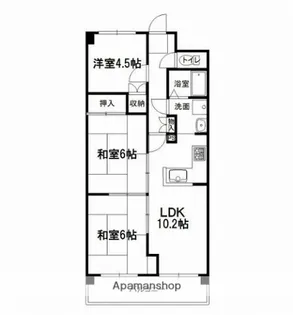 ラグレイス姫路【6階】の間取り