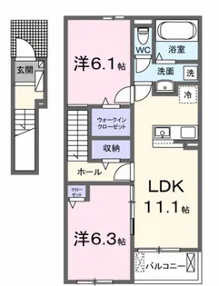 サンセール8A【2階】の間取り