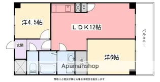 岡町中村コーポ【508号室】の間取り
