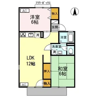 ビラ国分寺 A棟【A101号室】の間取り