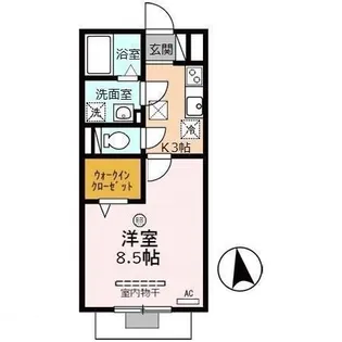 グランドソレーユ西蒲田【1階】の間取り