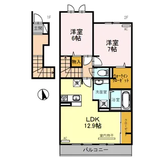 アリエッタ【203号室】の間取り